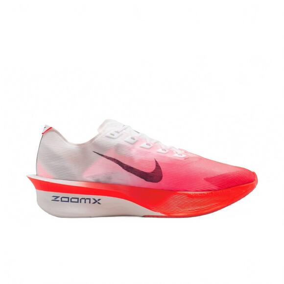 NEW NIKE men\'s zoomx vaporfly next shoe in white/midnight navy/bright crimson main image 4